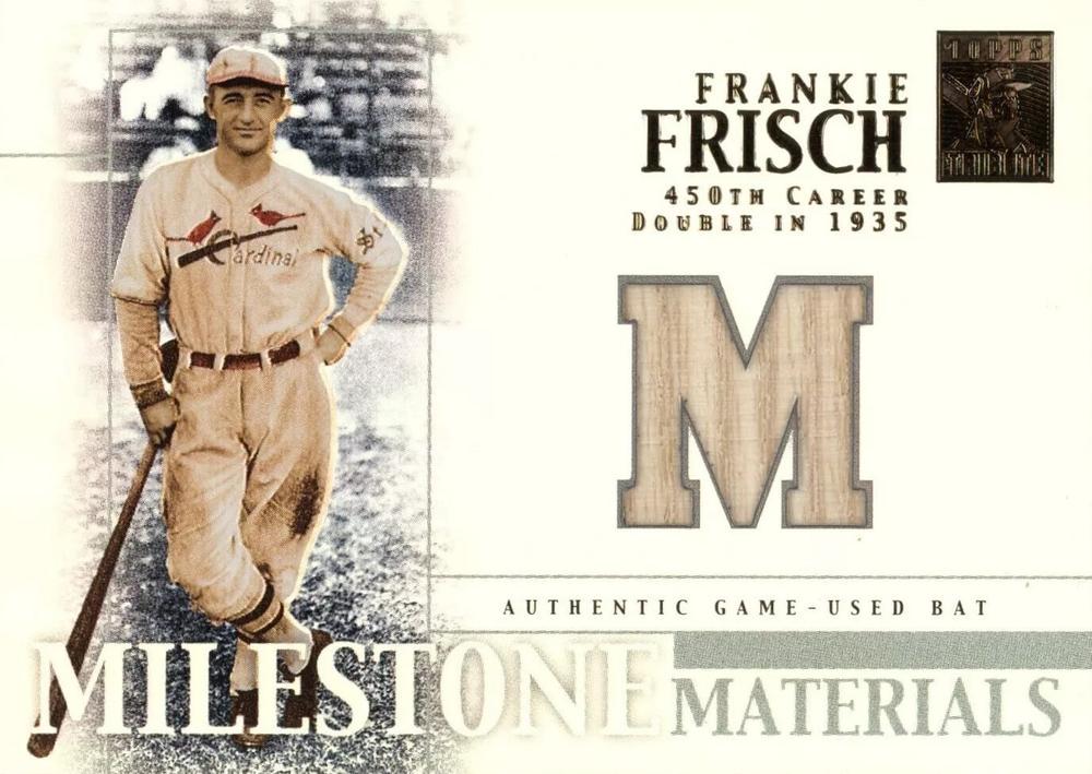 Frankie Frisch #MIM-FF 2002 Topps Tribute Baseball Milestone Materials