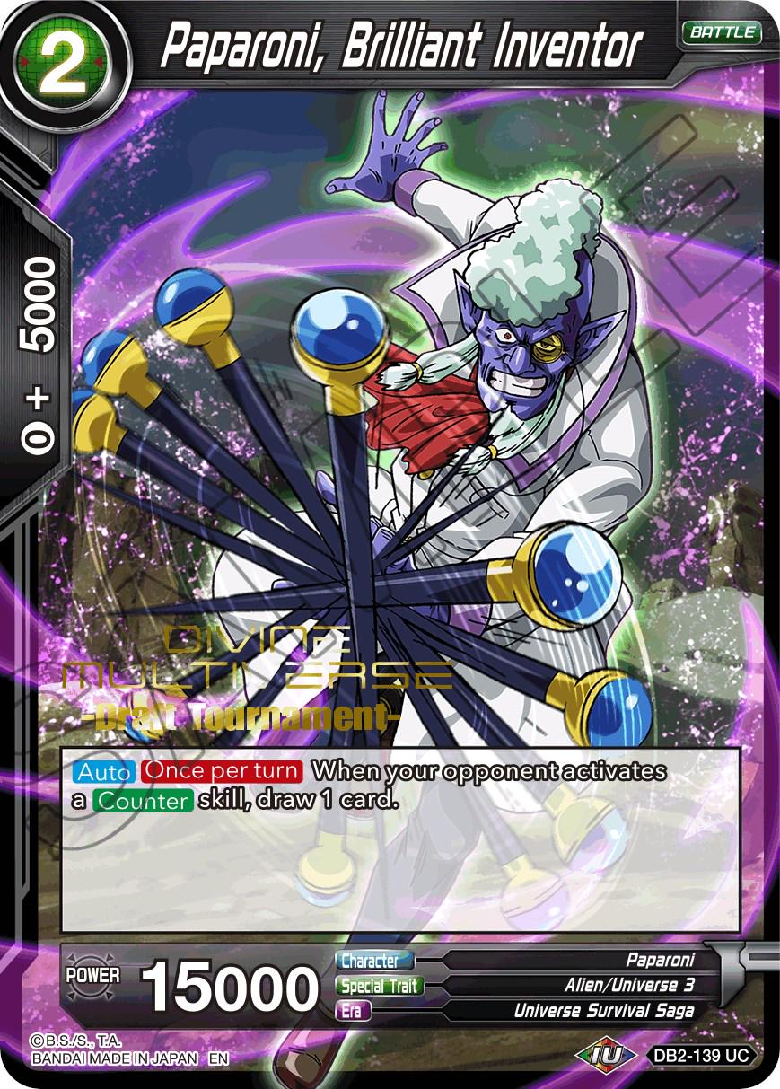 Paparoni, Brilliant Inventor DB2-139 Dragon Ball Super Divine Multiverse Release Promos