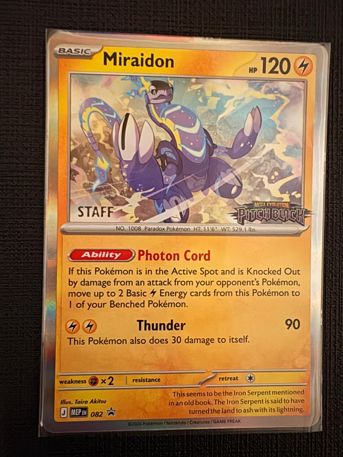 Miraidon [Staff] #82 from Pokemon Promo