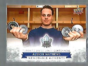 Auston Matthews #199 2017 Upper Deck Toronto Maple Leafs Centennial Hockey