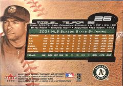 Back | Miguel Tejada Baseball Cards 2002 Fleer Hot Prospects