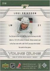 Back Of Card | Loui Eriksson Hockey Cards 2006 Upper Deck