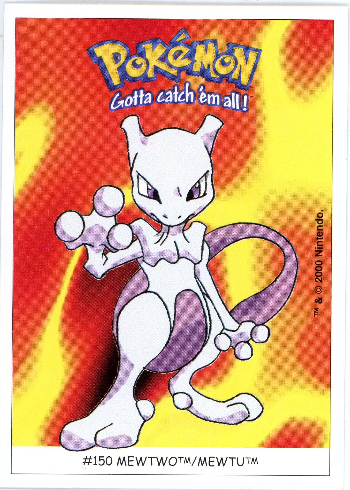 Mewtwo #150 Pokémon Card from Pokemon 2000 Dunkin Boomer Set 