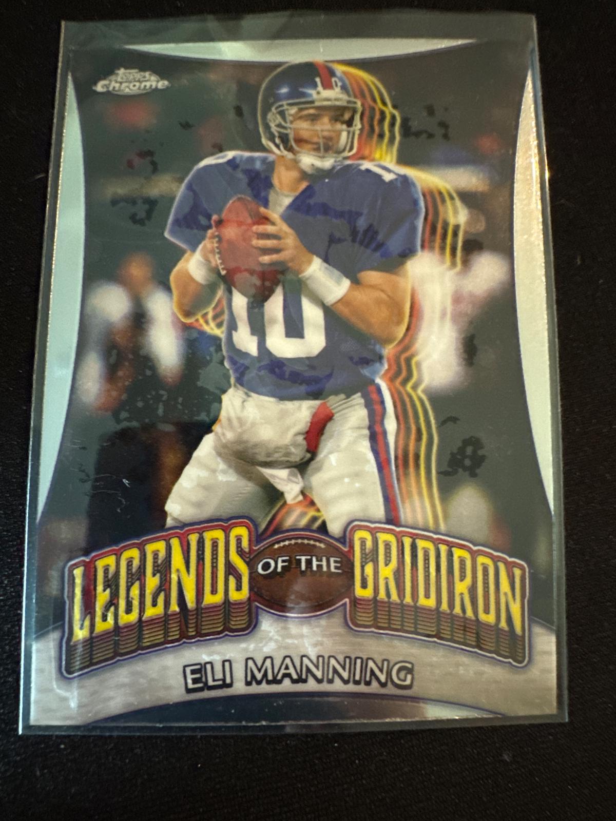 2024 Topps Chrome Legends of the Gridiron Eli Manning #LOG-3 card
