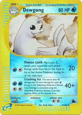 Skyridge (2003) Dewgong 7/144 Reverse Holo scan