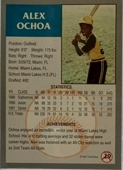 Stats | Alex Ochoa Baseball Cards 1991 Front Row Draft Picks