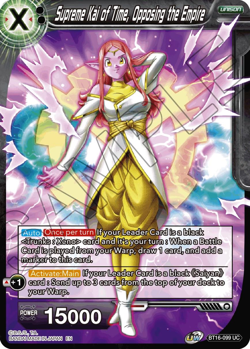 Supreme Kai of Time, Opposing the Empire BT16-099 Dragon Ball Super Realm of the Gods