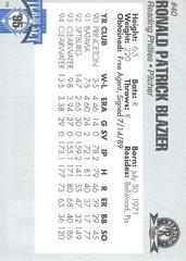 Ronald Blazier Back | Ronald Blazier Baseball Cards 1995 Team Set