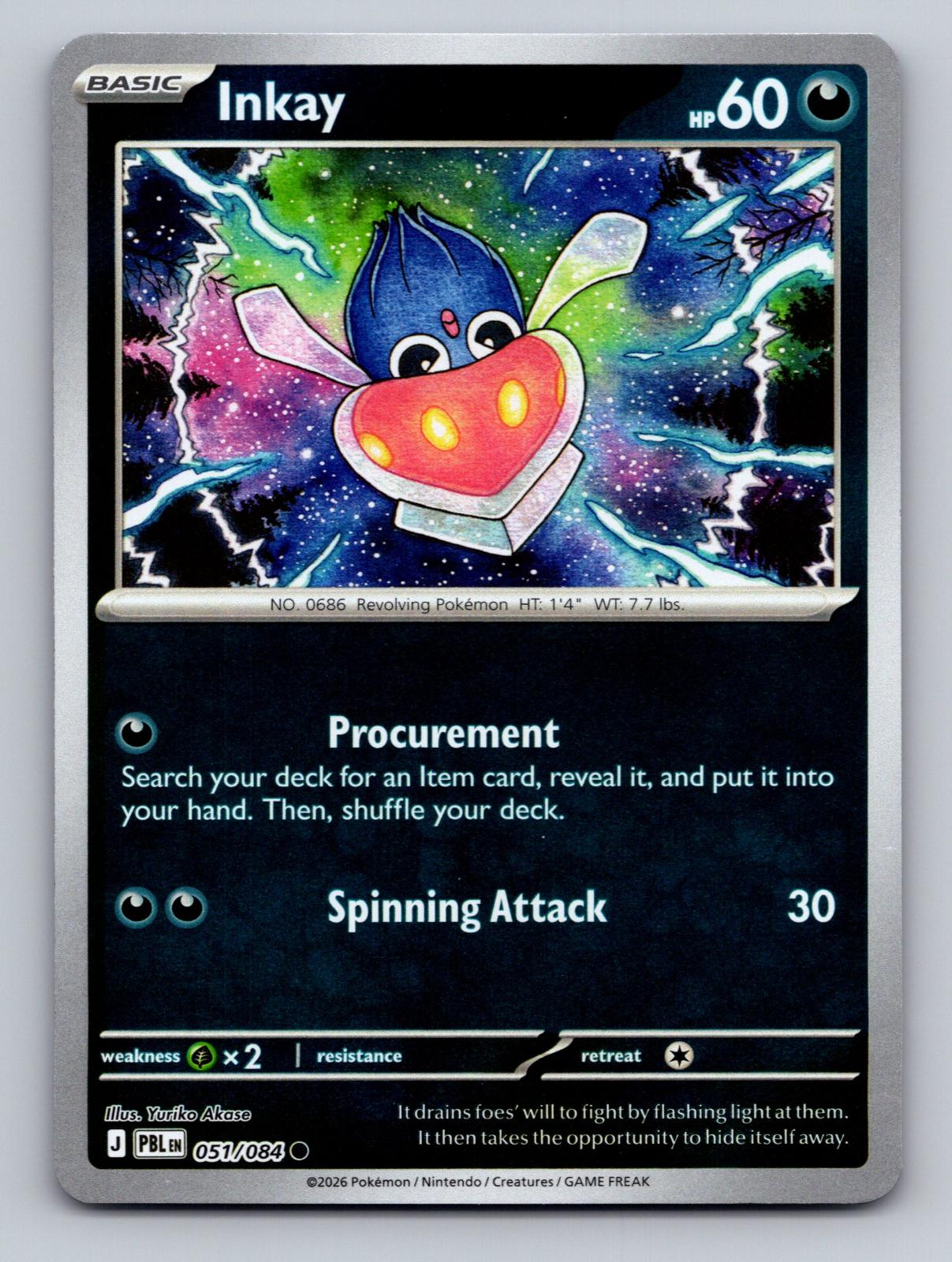 Inkay [Reverse Holo] #51 from Pokemon Pitch Black