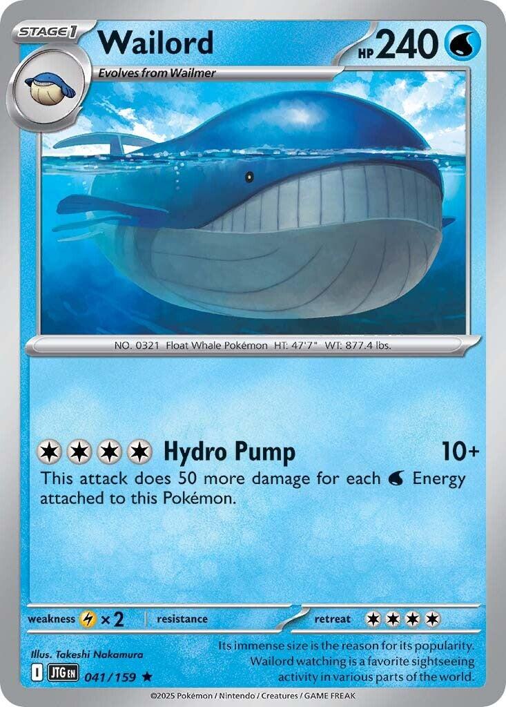 Wailord #41 Pokemon Journey Together