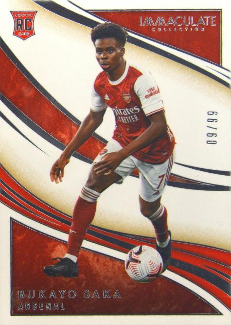 Bukayo Saka #77 Soccer Cards 2020 Panini Immaculate Collection