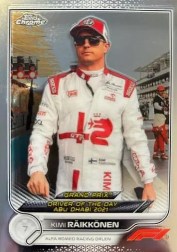Kimi Raikkonen #193 Racing Cards 2022 Topps Chrome Formula 1