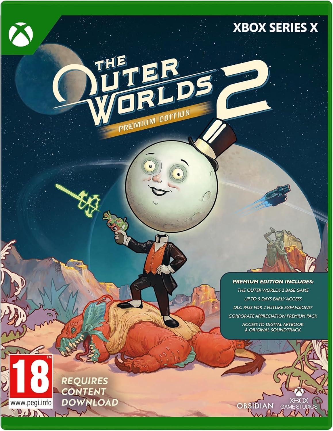 Carátula de The Outer Worlds 2 Premium Edition para Xbox Series X (edición PAL España)