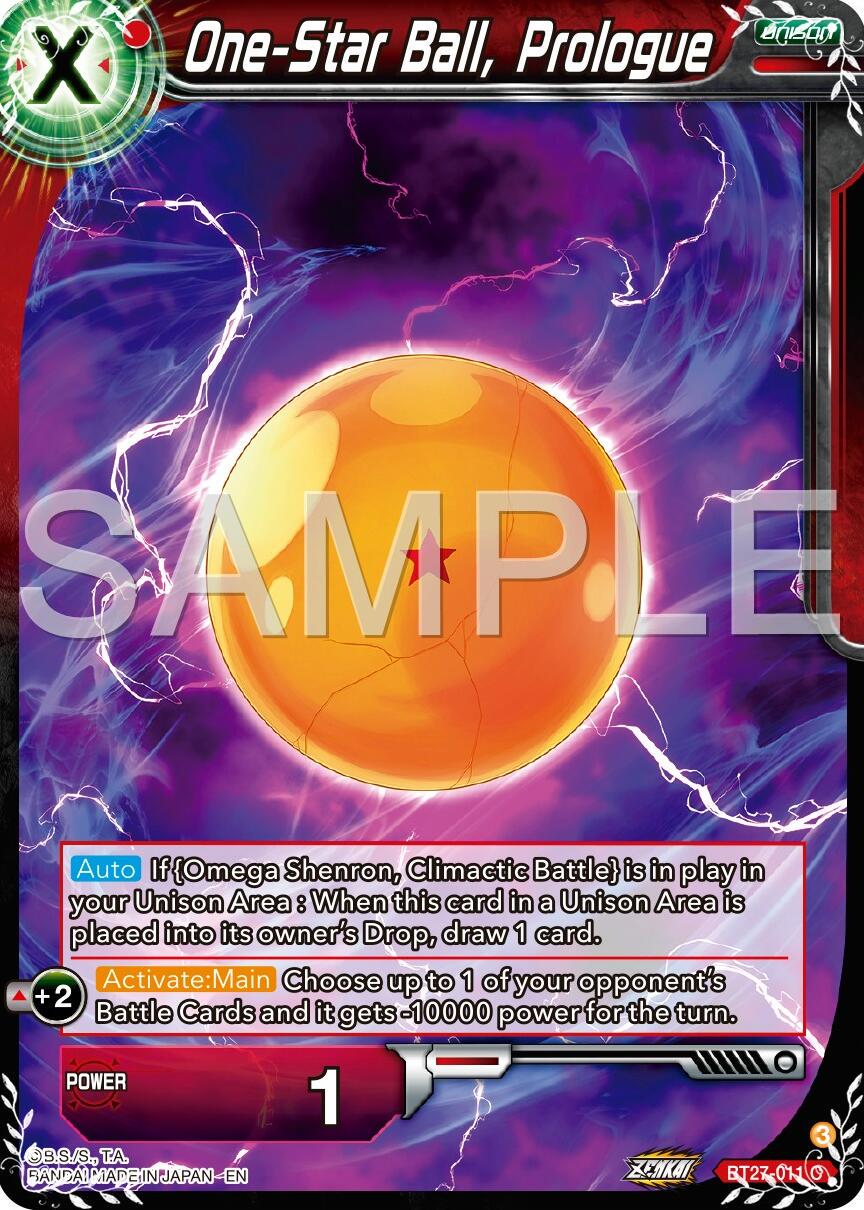 One-Star Ball, Prologue BT27-011 Dragon Ball Super: History of Z