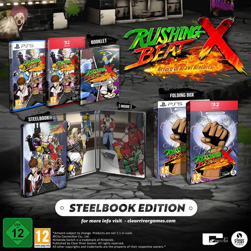 Carátula de Rushing Beat X Return of the Brawl Brothers para PS5 (edición PAL España)