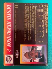 Back Of Card | Dustin Hermanson Baseball Cards 1995 Action Packed