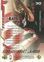 Back | Rasheed Wallace Basketball Cards 2000 Upper Deck Graphic Jam