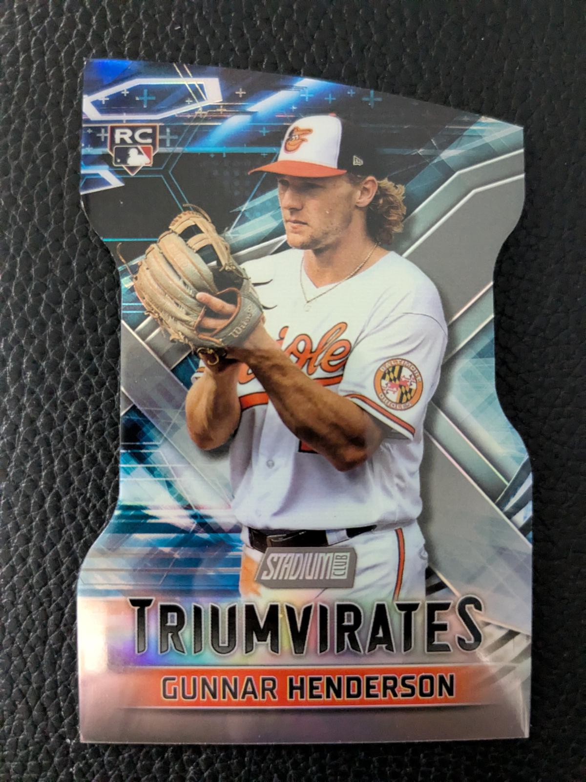 Gunnar Henderson #T-3 Baseball Cards 2023 Stadium Club Triumvirates