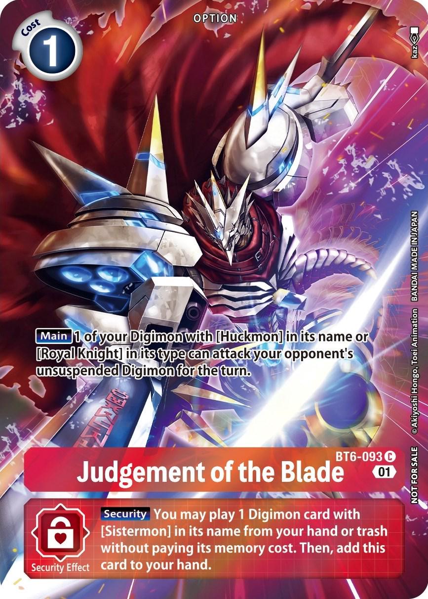 Judgement of the Blade front