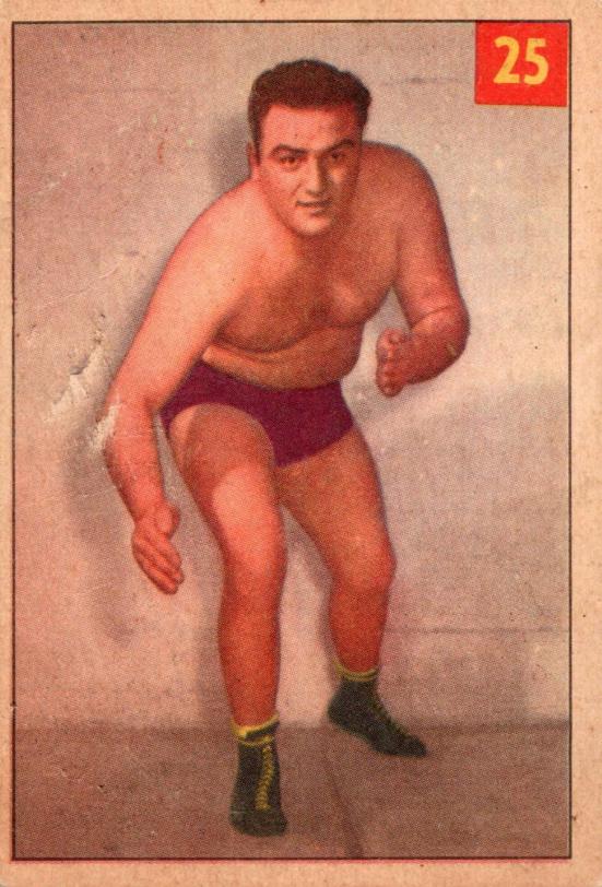 Lou Pitoscia #25 Wrestling Cards 1954 Parkhurst