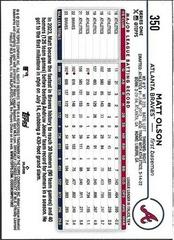 Back Of Card | Matt Olson Baseball Cards 2024 Topps