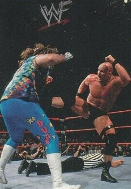 Dude Love, Stone Cold Steve Austin #4 Wrestling Cards 1998 WWF Superstarz Promos