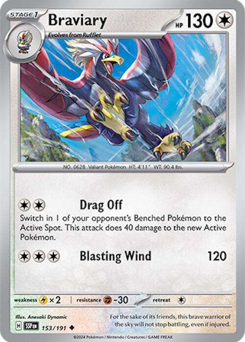 Braviary #153 Pokemon Surging Sparks