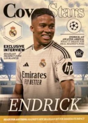 Endrick #CS-13 Soccer Cards 2024 Topps UEFA Cover Stars