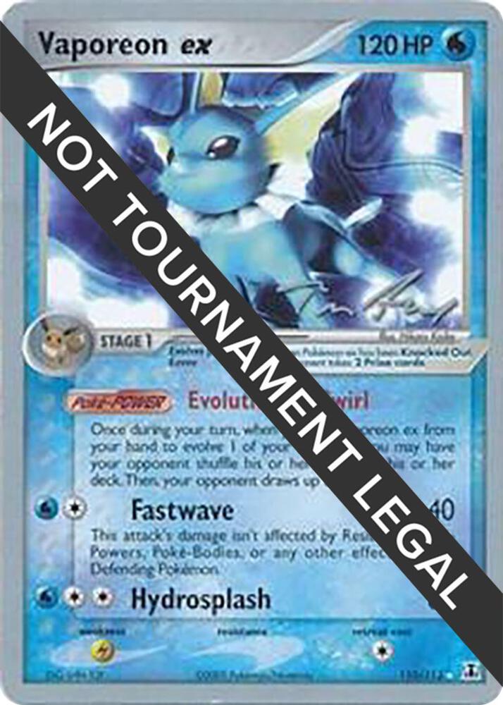 Vaporeon Ex #110 Pokemon World Championships 2007