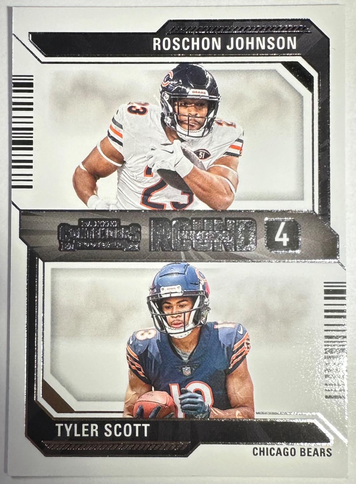 Roschon Johnson / Tyler Scott #19 Football Cards 2023 Panini Contenders Round Number