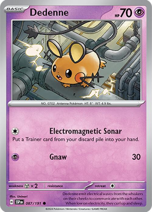 Dedenne #87 Pokemon Surging Sparks