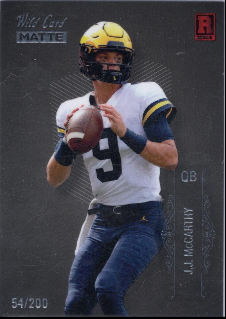J.J. McCarthy #BC-JM 2023 Wild Card Matte Football