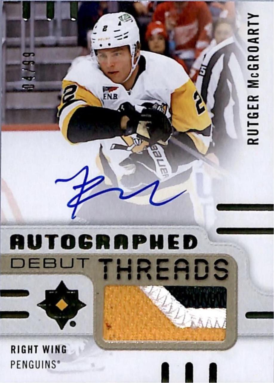 Rutger McGroarty #ADT-RM 2024 Ultimate Collection Autograph Debut Threads Hockey
