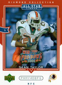Sean Taylor #AS9 2004 Upper Deck Diamond Collection All Star Lineup Pro Bowl Sweepstakes Football