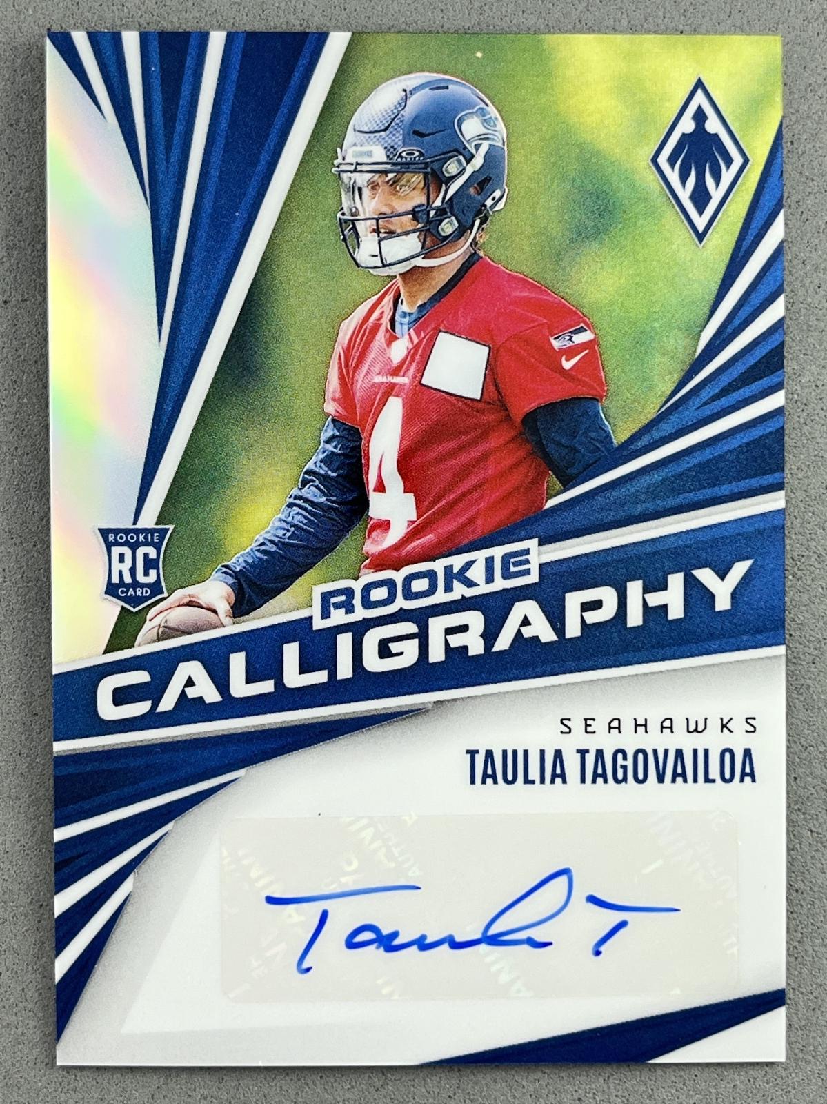 Taulia Tagovailoa #11 Football Cards 2024 Panini Phoenix Rookie Calligraphy