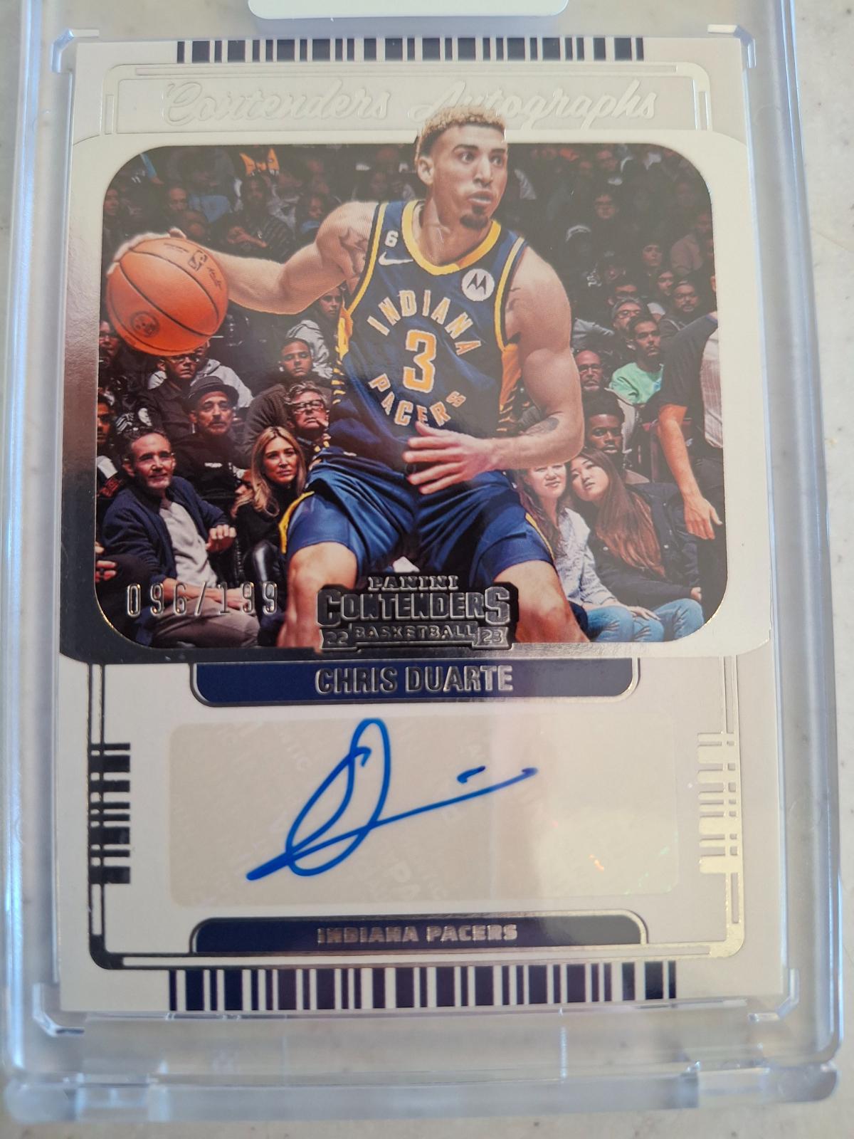 Chris Duarte #CA-CDT Basketball Cards 2022 Panini Contenders Autographs