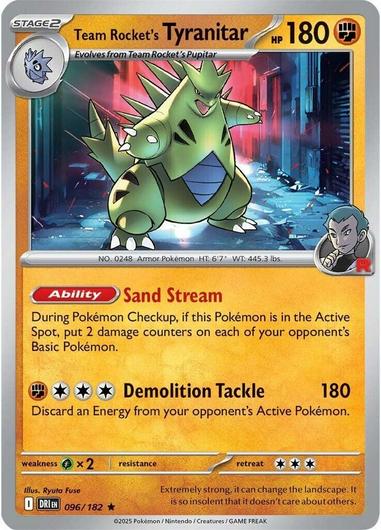 Team Rocket's Tyranitar #96 Cover Art