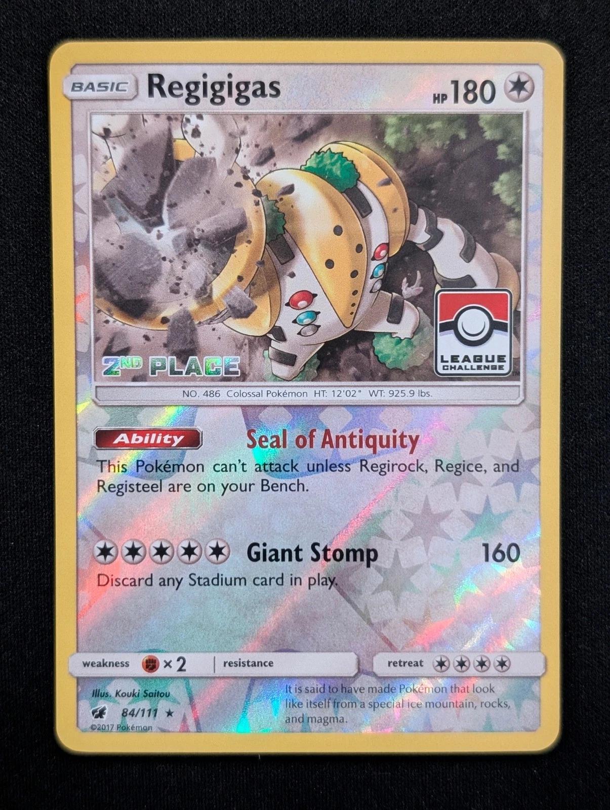 Regigigas [2nd Place] #84 Pokémon Card from Pokemon Crimson Invasion Set 