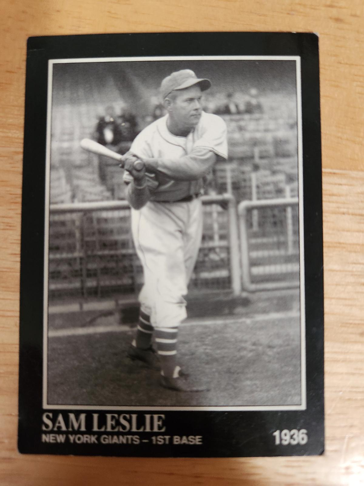 Sam Leslie #504 1992 Conlon Collection Baseball