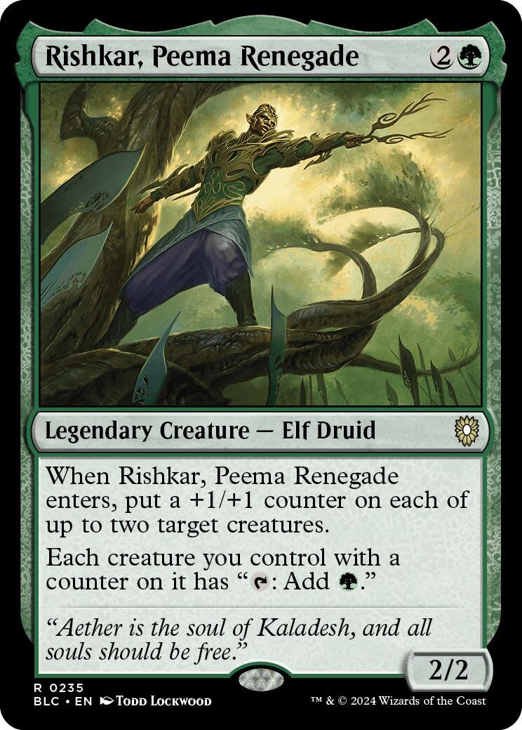 Rishkar, Peema Renegade #235 Magic Bloomburrow Commander