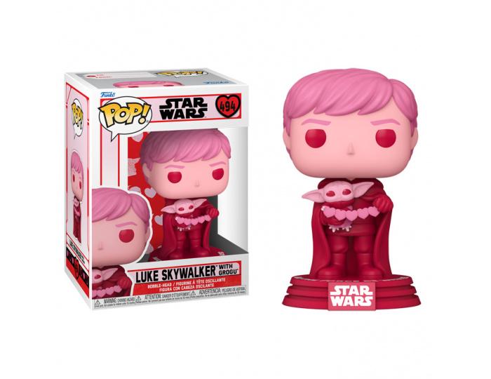 Luke Skywalker with Grogu Valentine's #494 Funko POP Star Wars
