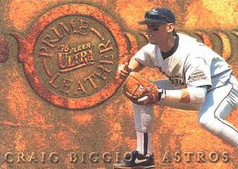 Craig Biggio #12 Baseball Cards 1996 Ultra Prime Leather