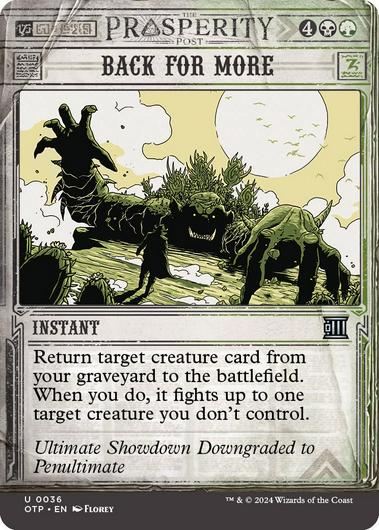 Back for More #36 Cover Art