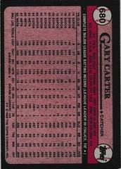 Back Of Card | Gary Carter Baseball Cards 1989 Topps