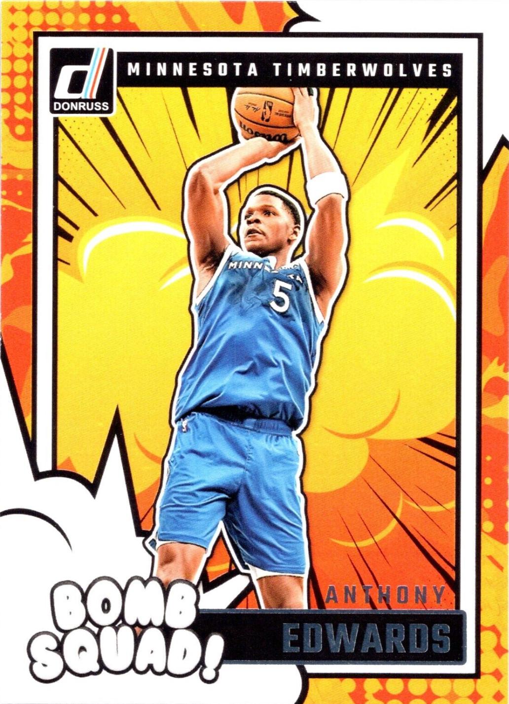 Anthony Edwards #13 Basketball Cards 2024 Panini Donruss Bomb Squad