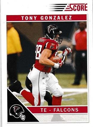 Tony Gonzalez #19 Football Cards 2011 Panini Score