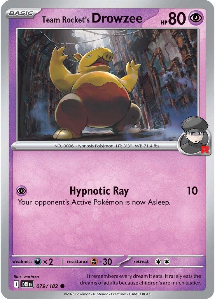 Team Rocket's Drowzee #79 Pokemon Destined Rivals