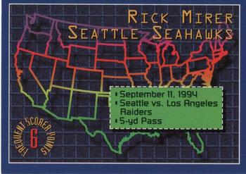 Rick Mirer #2 1994 Stadium Club Football Frequent Scorer Points