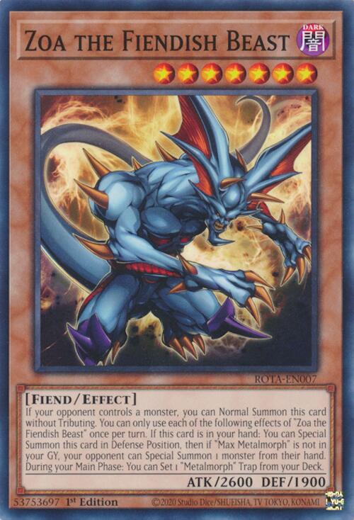 Zoa the Fiendish Beast ROTA-EN007 YuGiOh Rage of the Abyss