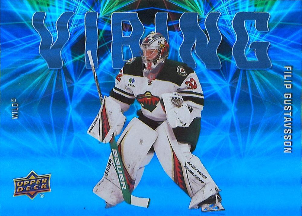 Filip Gustavsson #VB-15 2025 Upper Deck Series 2 Vibing Hockey